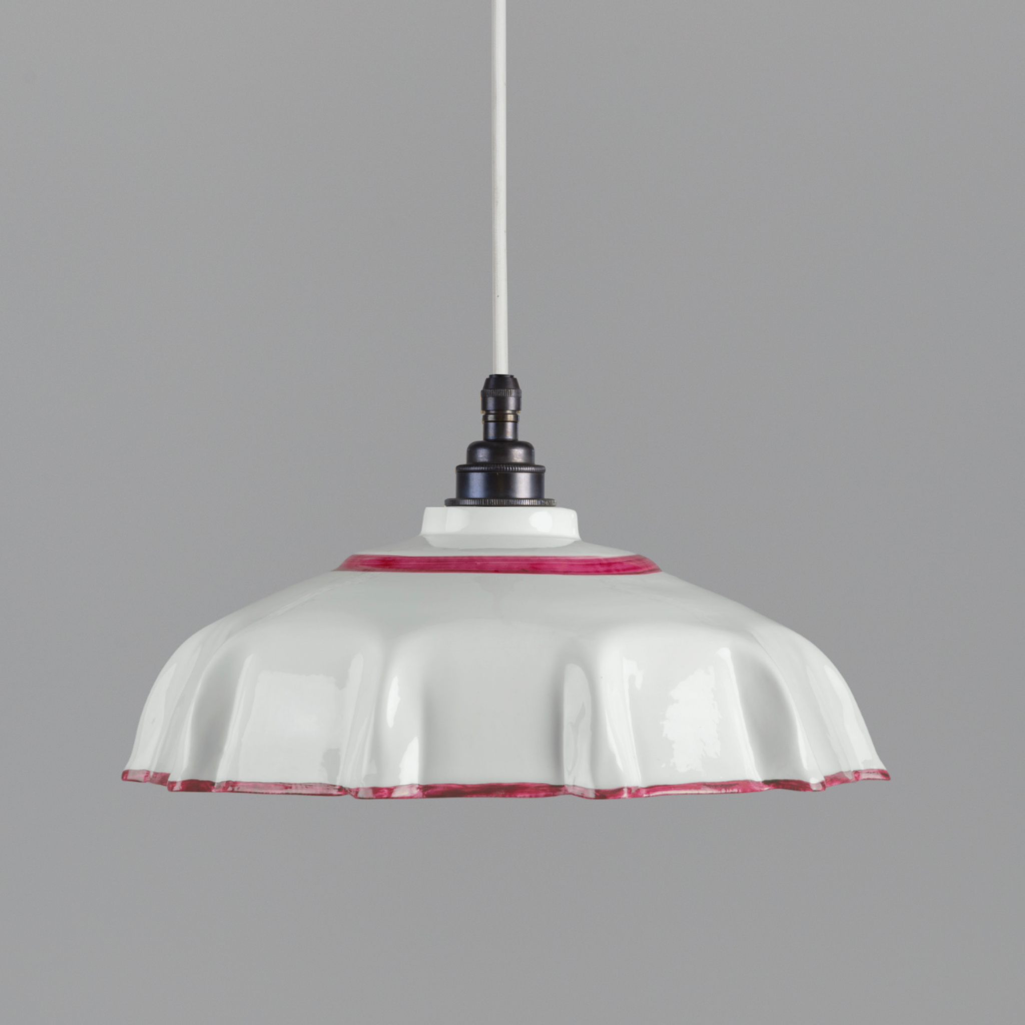 New Campbell Claret Hand-painted Trim Pendant