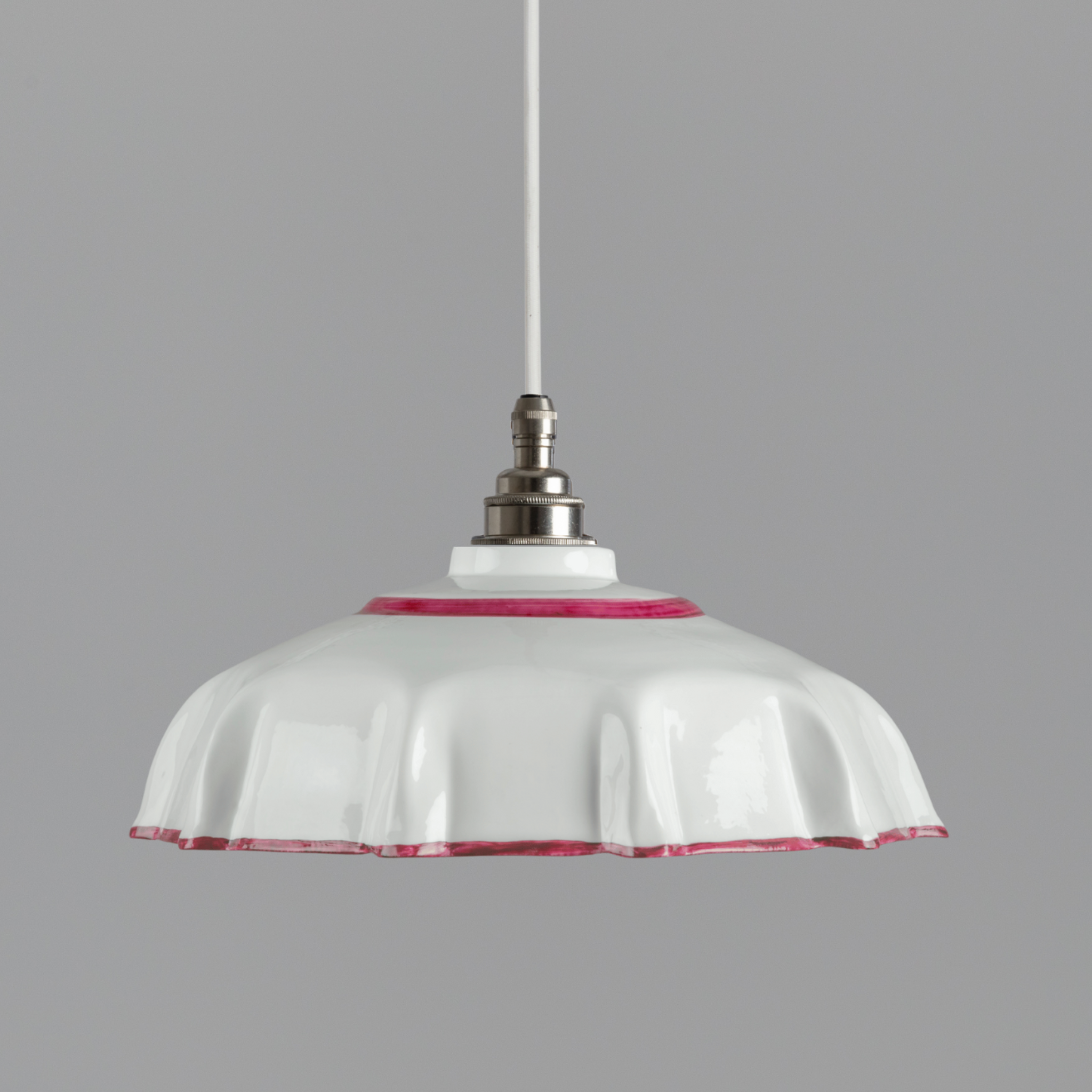 New Campbell Claret Hand-painted Trim Pendant