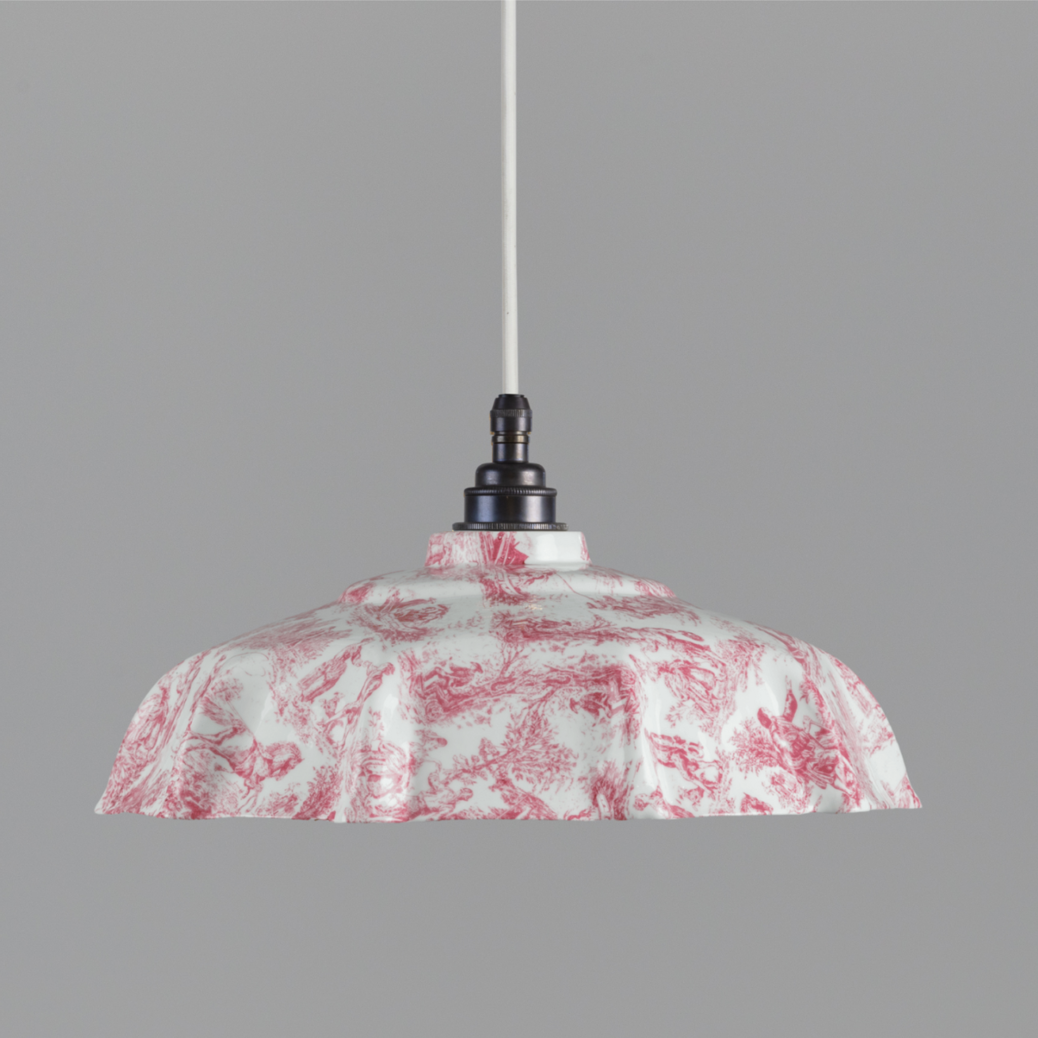 NEW Campbell Claret Toile du Jouy Pattern Pendant
