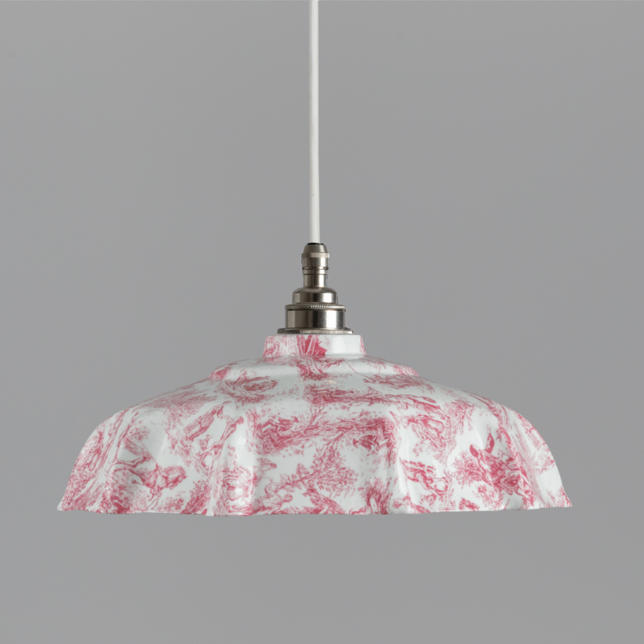 NEW Campbell Claret Toile du Jouy Pattern Pendant