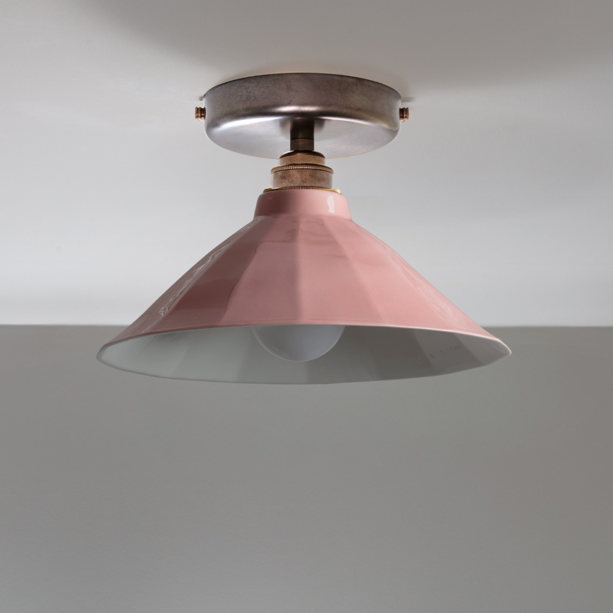 Adelaide Rose Gloss Colour Flush Mount Light