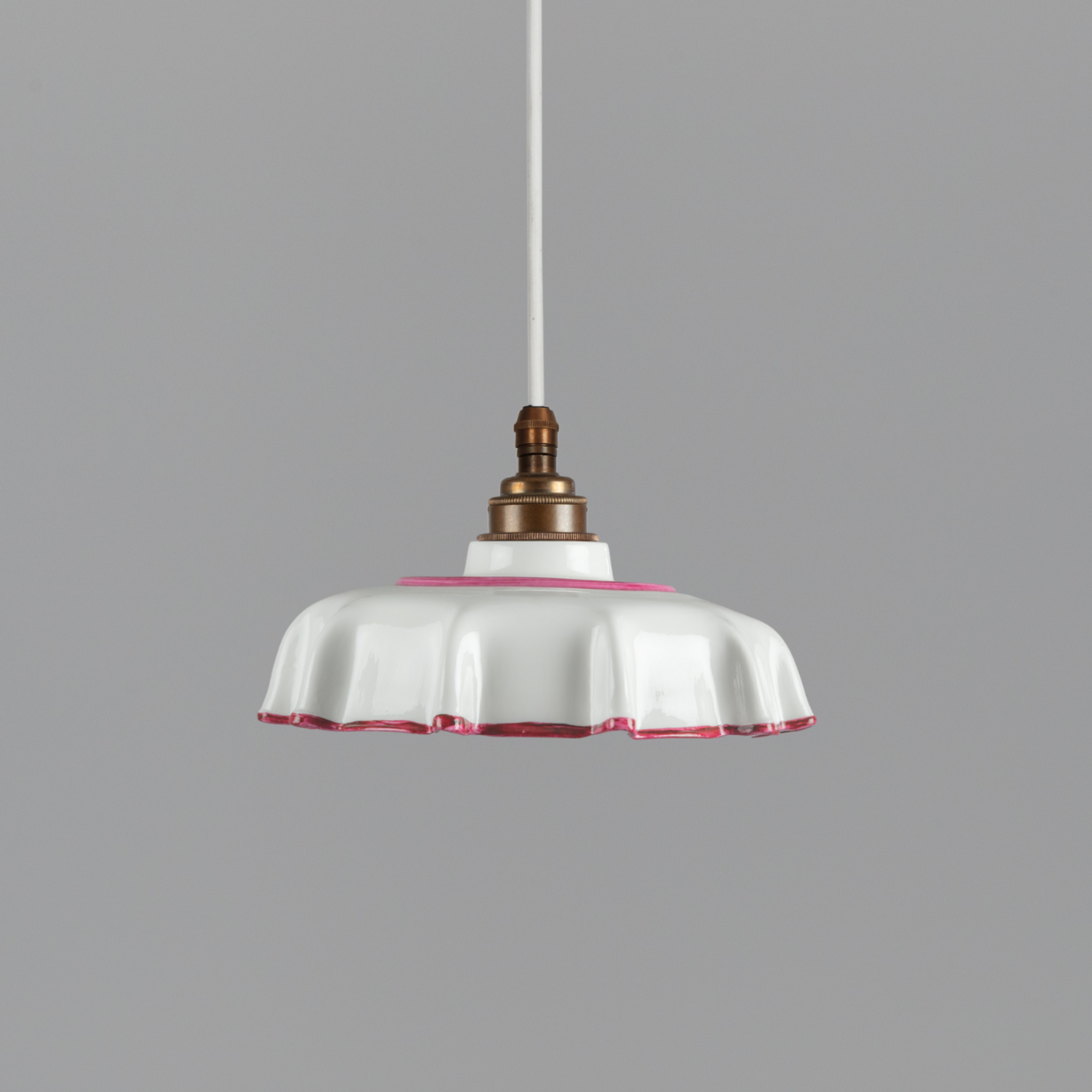 New Campbell Claret Hand-painted Trim Pendant