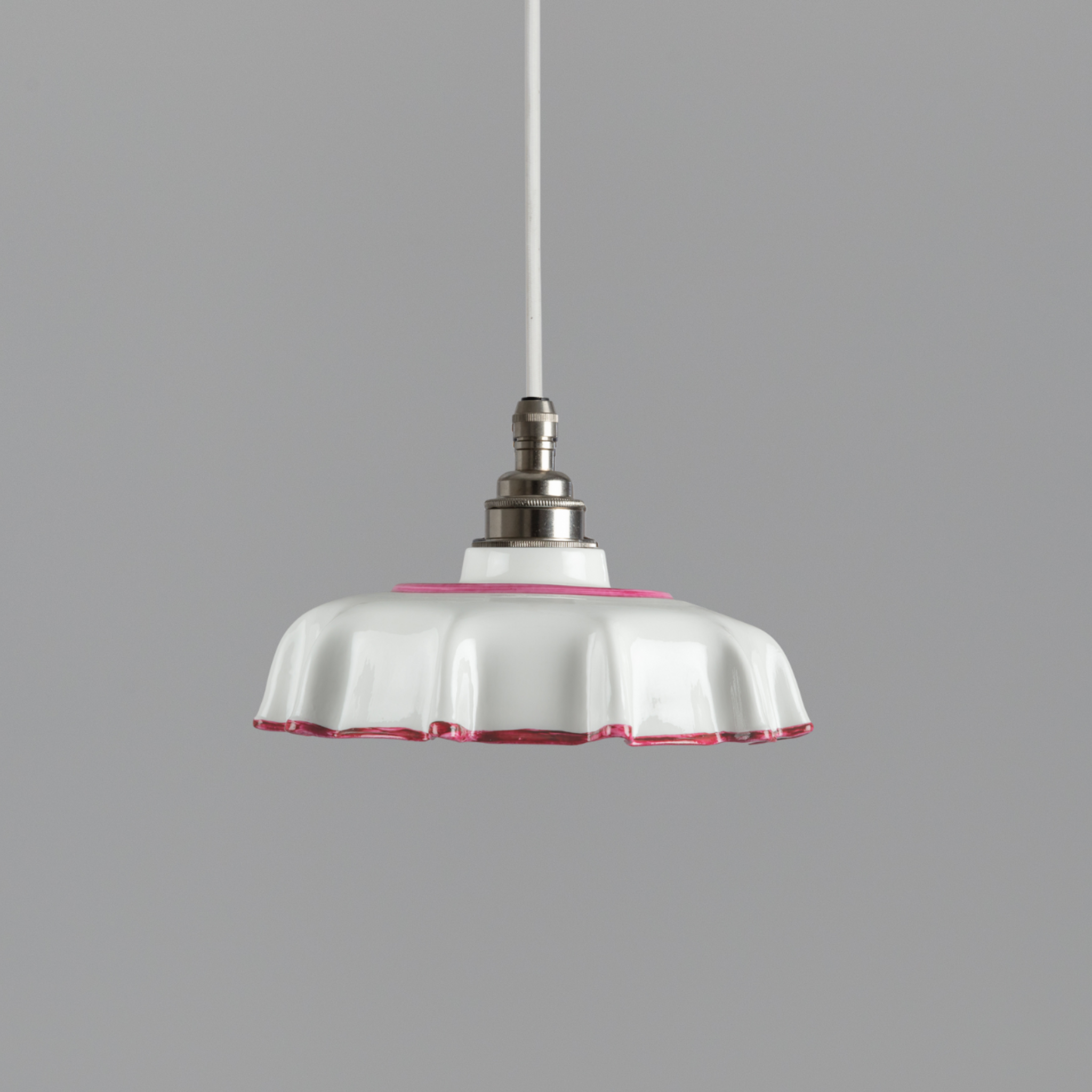 New Campbell Claret Hand-painted Trim Pendant