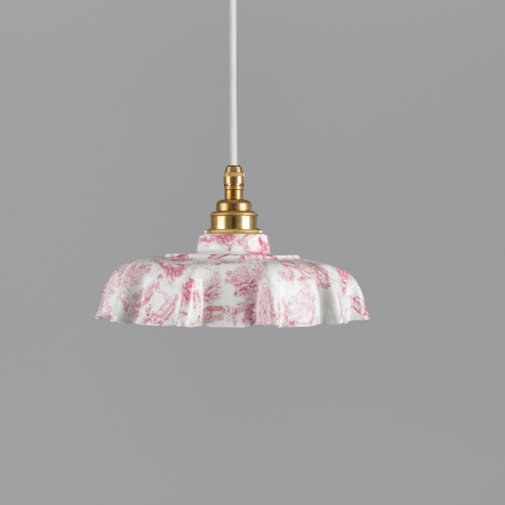 NEW Campbell Claret Toile du Jouy Pattern Pendant