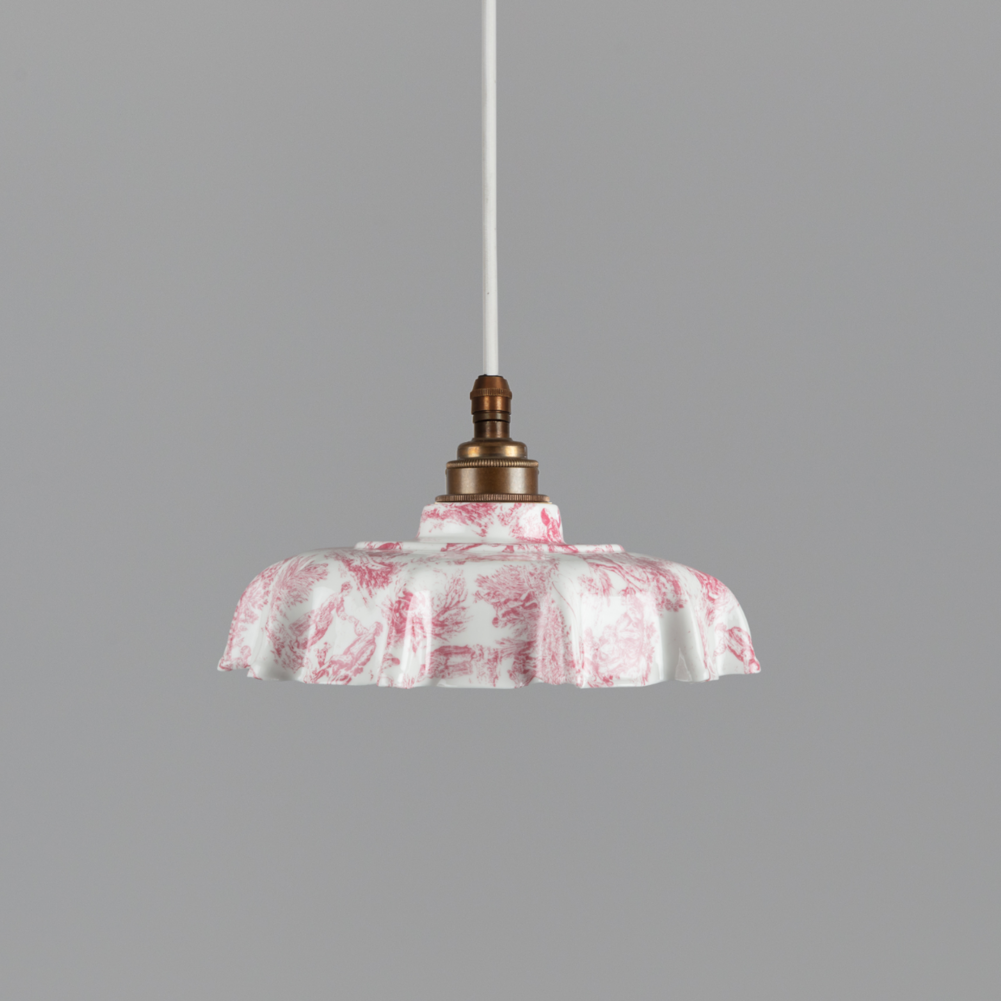 NEW Campbell Claret Toile du Jouy Pattern Pendant