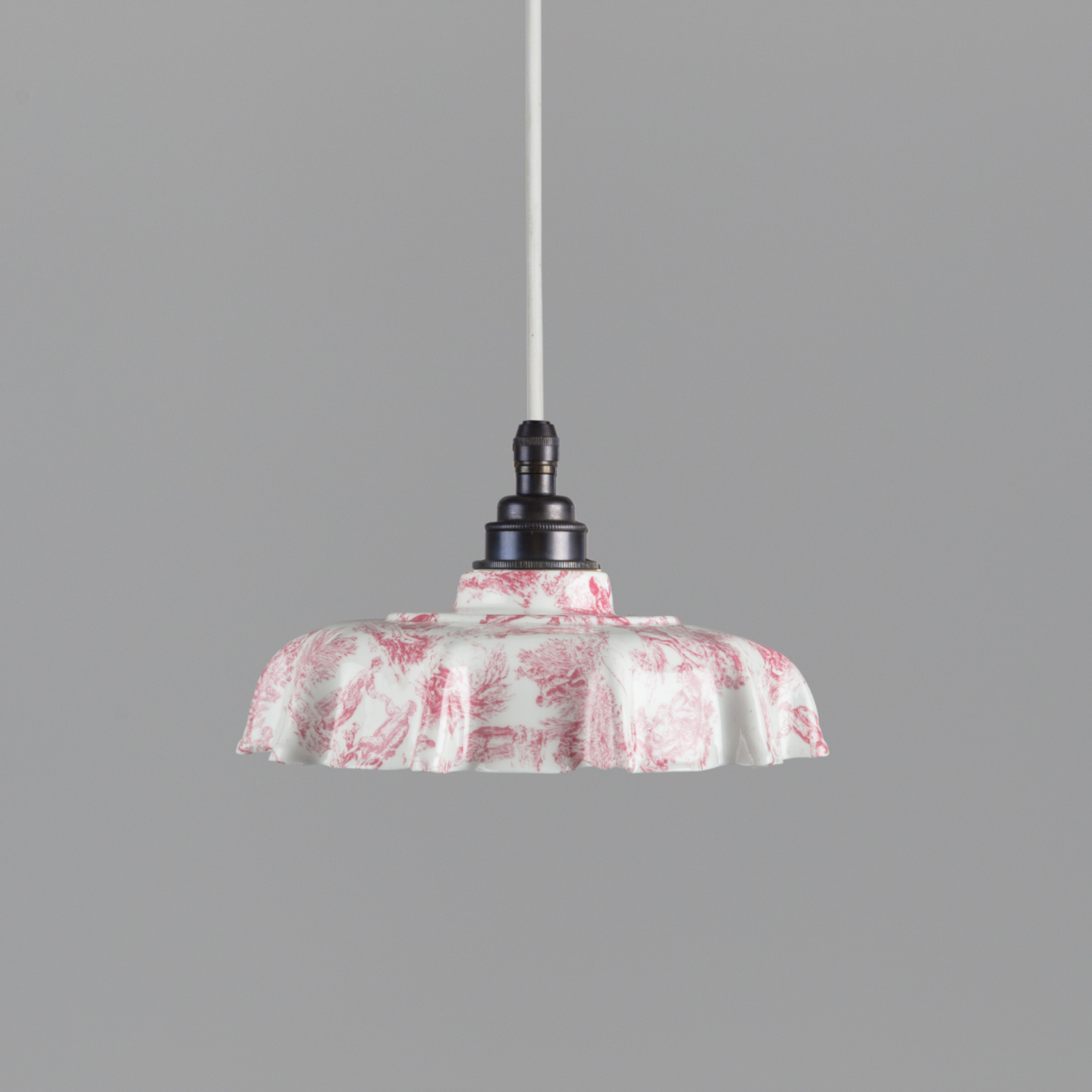NEW Campbell Claret Toile du Jouy Pattern Pendant