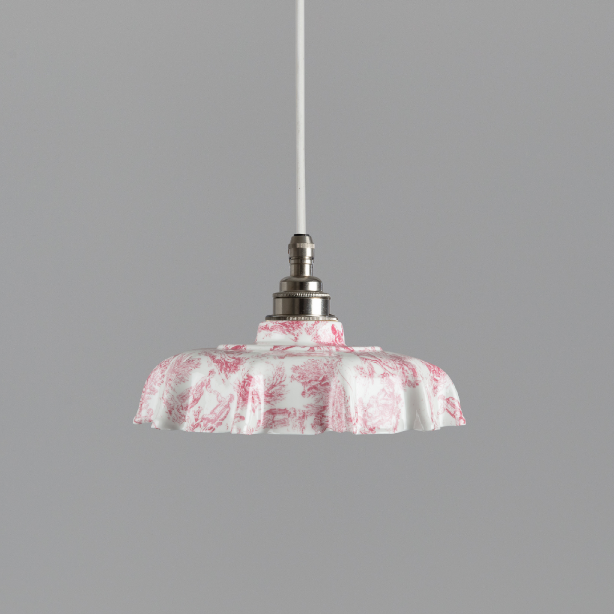 NEW Campbell Claret Toile du Jouy Pattern Pendant